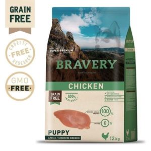 BRAVERY PUPPY CHICKEN MED-LARGE - Pour Chiot de Moyenne et Grande Race -Sans Céréales