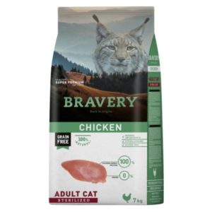 BRAVERY CAT ADULT STERILIZED CHICKEN Sans Céréales