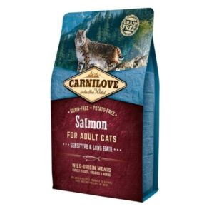 CARNILOVE CAT – SAUMON Chat Adulte, Sensible & poils long sans céréales