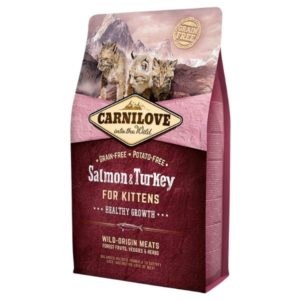 CARNILOVE KITTEN - SAUMON & DINDE Pour Chatons - Croissance Saine - sans céréales