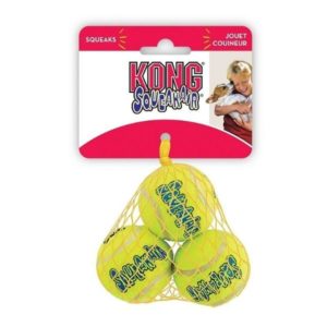 KONG - Squeakair - Balle de Tennis couineuse 3PCS Jaune