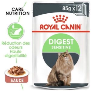 Royal canin DIGEST SENSITIVE CARE en sauce pour chat 12x85G