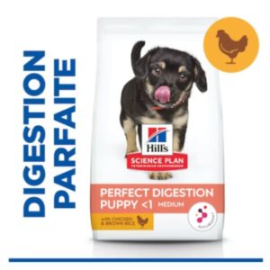 HILL'S SCIENCE PLAN PERFECT DIGESTION Puppy Medium Au Poulet Et Riz Complet 2,5KG