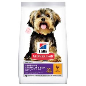 Hill’s Science Plan Sensitive Stomach & skin Small & Mini – Croquettes Estomac & Peau Sensible Pour Chien Adulte De Petite Race 1,5KG